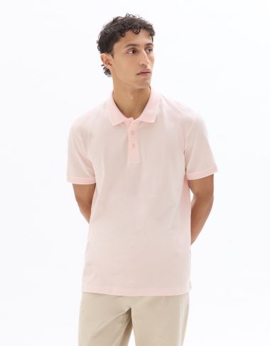 Polo piqué regular 100% coton - rose clair