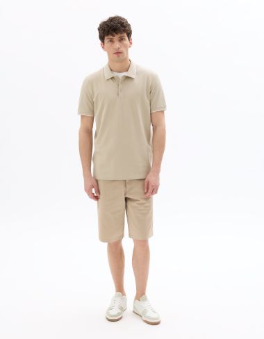 PO.02 Polo piqué regular 100% coton - beige clair