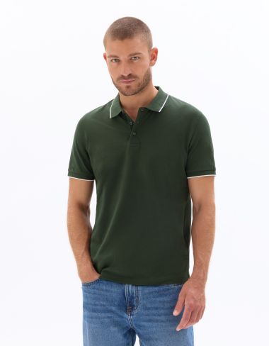 PO.02 Polo piqué regular 100% coton - vert fôret
