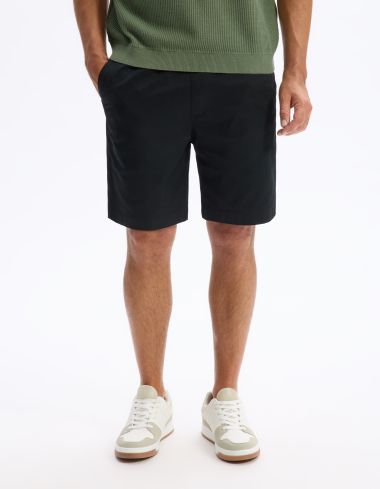 Bermuda 100% coton stretch - noir