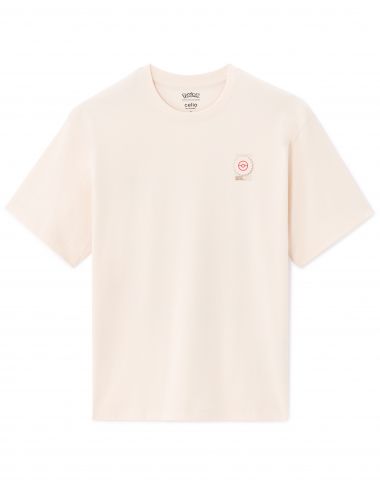 Pokémon - T-shirt beige starters feu
