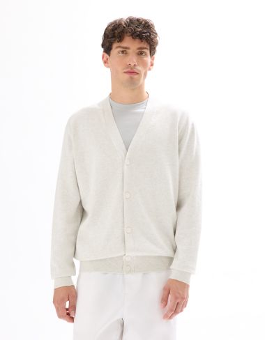 Cardigan 100% coton - blanc