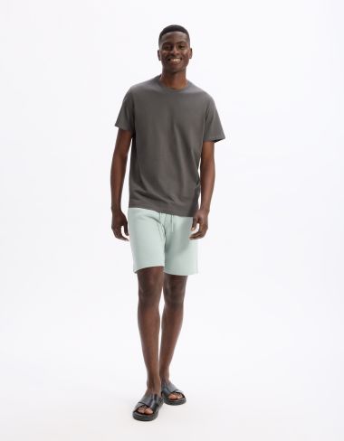 Bermuda en molleton 100% coton - vert clair