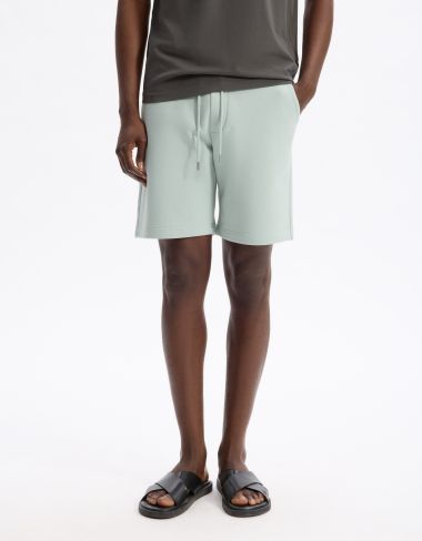 Bermuda en molleton 100% coton - vert clair