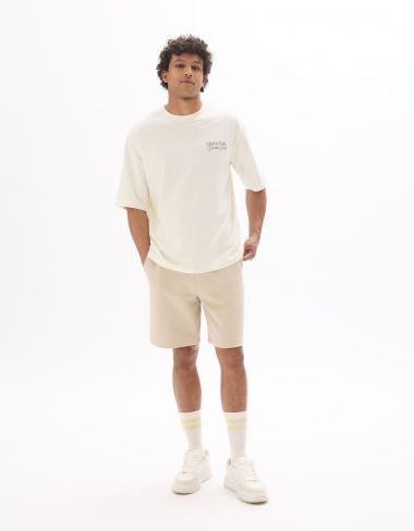 Bermuda en molleton 100% coton - sand