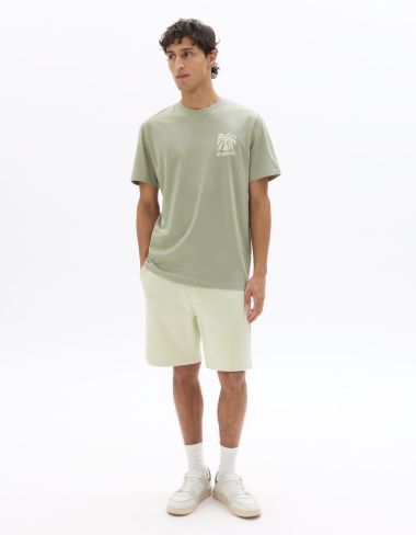 Short en molleton 100% coton - vert clair