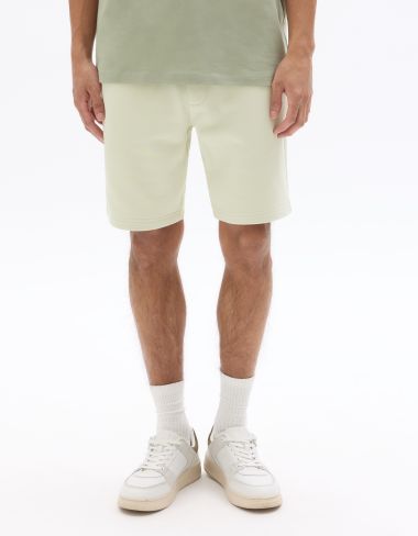Short en molleton 100% coton - vert clair