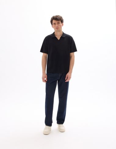 Polo boxy 100% coton milano - noir