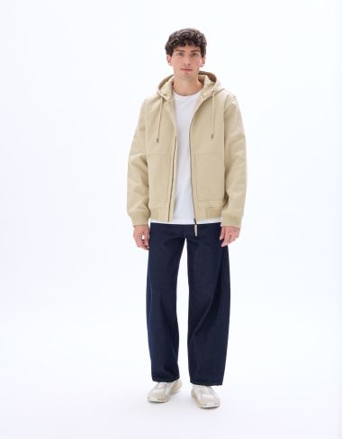 Blouson à capuche - beige
