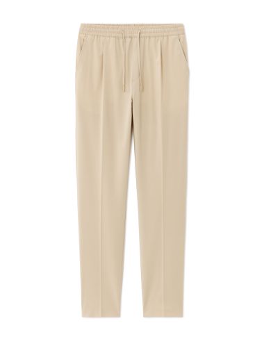 Pantalon 24H straight stretch en toile - beige