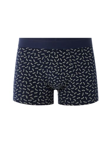 Boxer à motifs libellules - bleu foncé