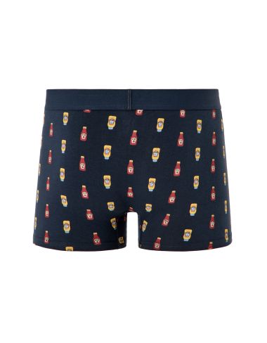 Boxer à motifs ketchup - bleu