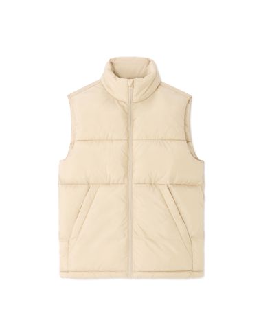 Doudoune sans manches chaude - beige