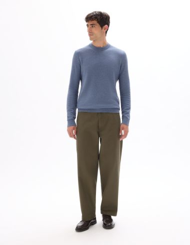 Pantalon chino baggy 100% coton - marron