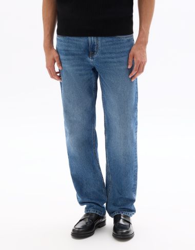 Jean loose 100% coton - bleu double stone