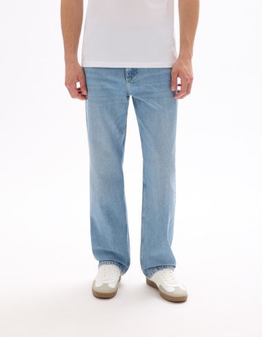Jean C.75 loose coton stretch 3 longueurs - bleu clair