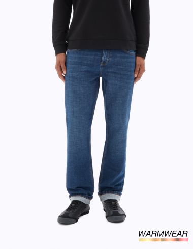 Jean straight Thermolite coton stretch - double stone