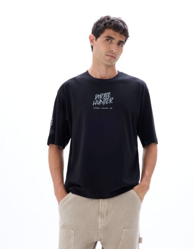 One Piece - T-shirt oversize noir