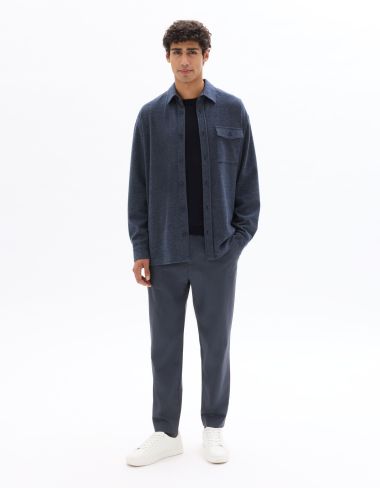 Chemise loose en jersey - marine