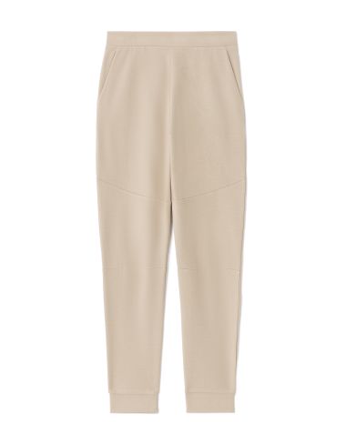 Pantalon jogging slim en maille - écru