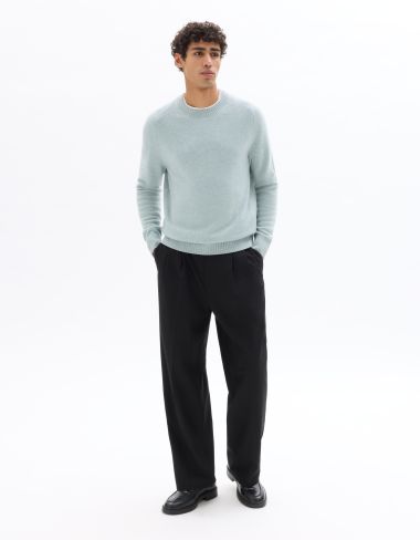 Pantalon baggy en flannelle - noir