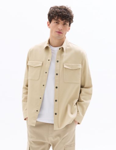 Surchemise en sergé - beige