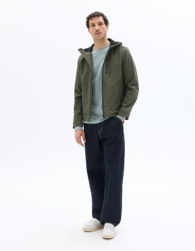 Blouson Softshell à capuche - kaki