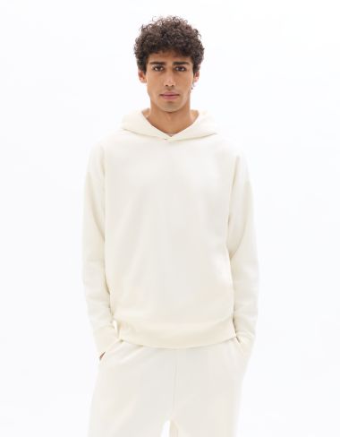Sweat oversize à capuche - écru