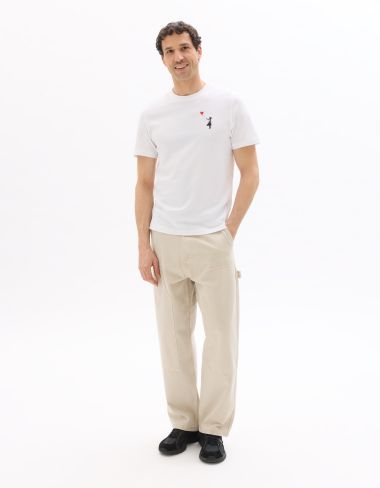 Banksy - T-shirt homme blanc