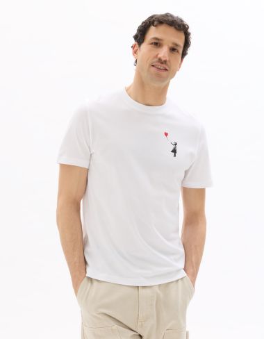 Banksy - T-shirt homme blanc