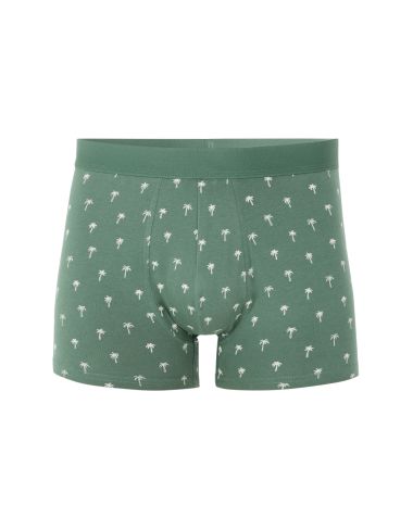 Boxer à motif végétal - vert