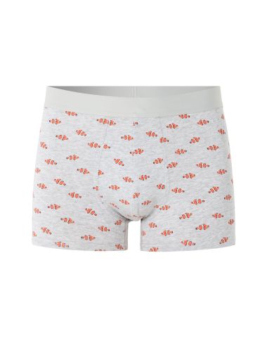 Boxer à motif poisson clown - gris clair
