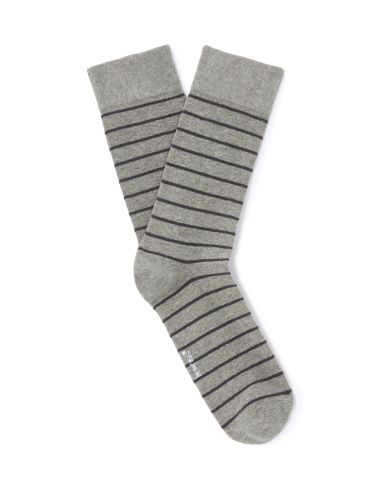 Chaussettes à rayures - gris moyen