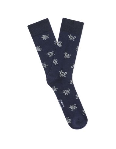 Chaussettes à motifs tortues - bleu foncé
