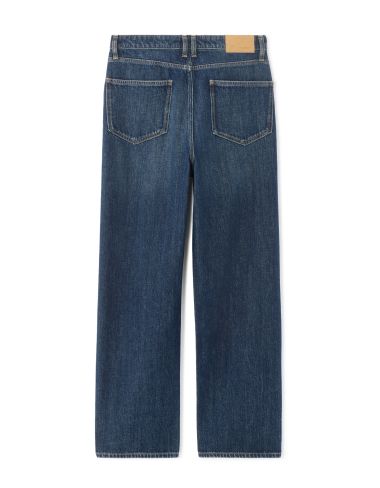 Jean baggy 100% coton - marine