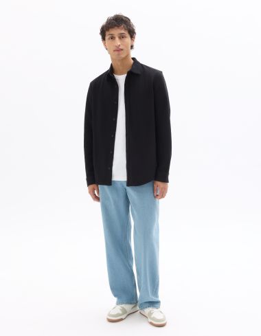 Jean baggy 100% coton - bleu clair