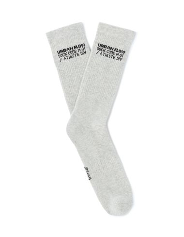 Chaussettes à motifs mots - gris clair