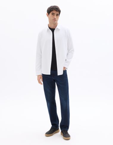 jean straight indéformable - bleu foncé