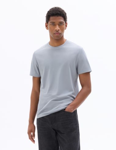 T-shirt boxy sport - gris bleu