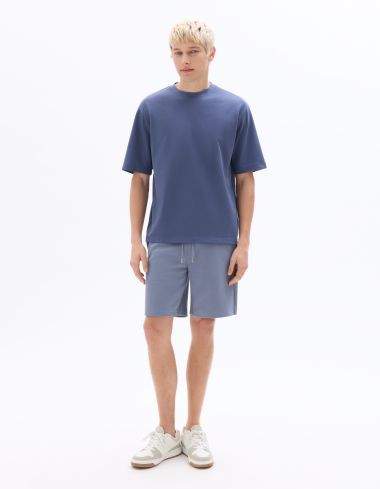 Bermuda en piqué - bleu