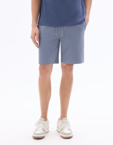 Bermuda en piqué - bleu