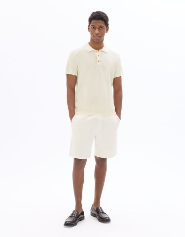 Bermuda en piqué - beige
