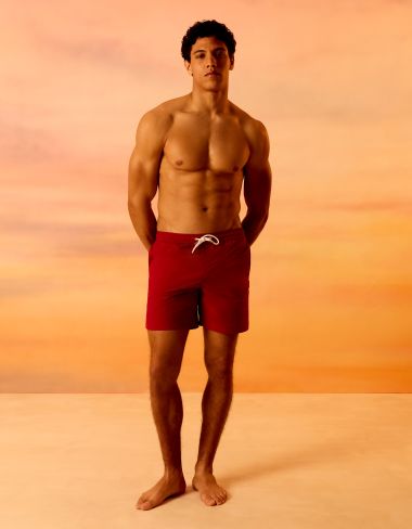 Saint-Tropez - Short de bain homme bordeaux