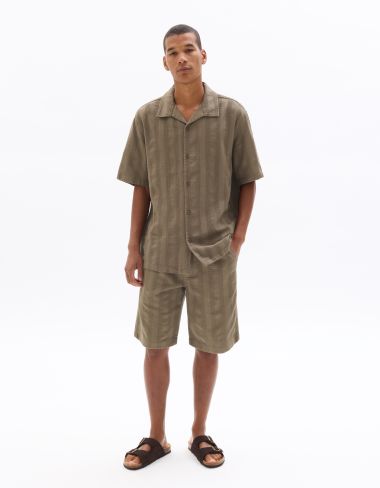 Bermuda 100% coton - taupe
