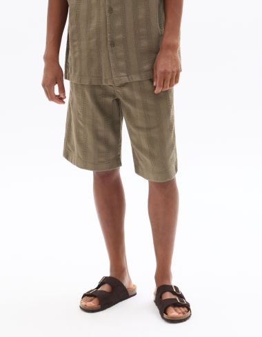 Bermuda 100% coton - taupe