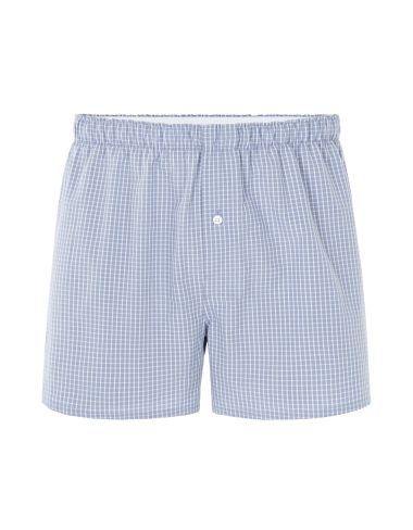 Caleçon 100% coton à carreaux - bleu
