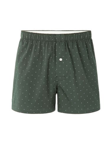 Caleçon 100% coton à pois - vert
