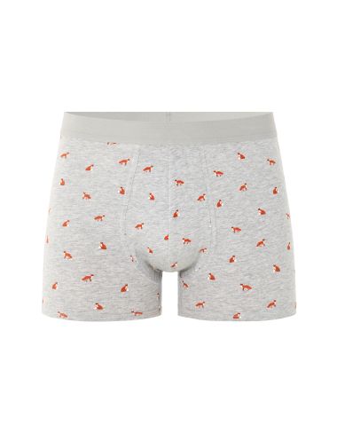 Boxer à motifs renards - gris chiné