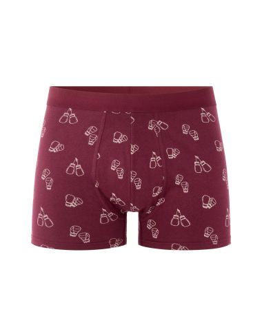 Boxer à motifs gants de boxe - bordeaux