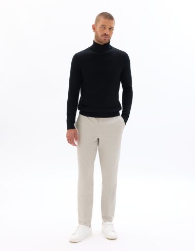 Pantalon smart bi-stretch - beige clair